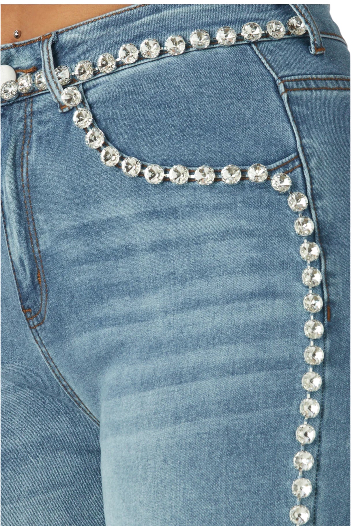 Pantalones vaqueros Avianna con pedrería