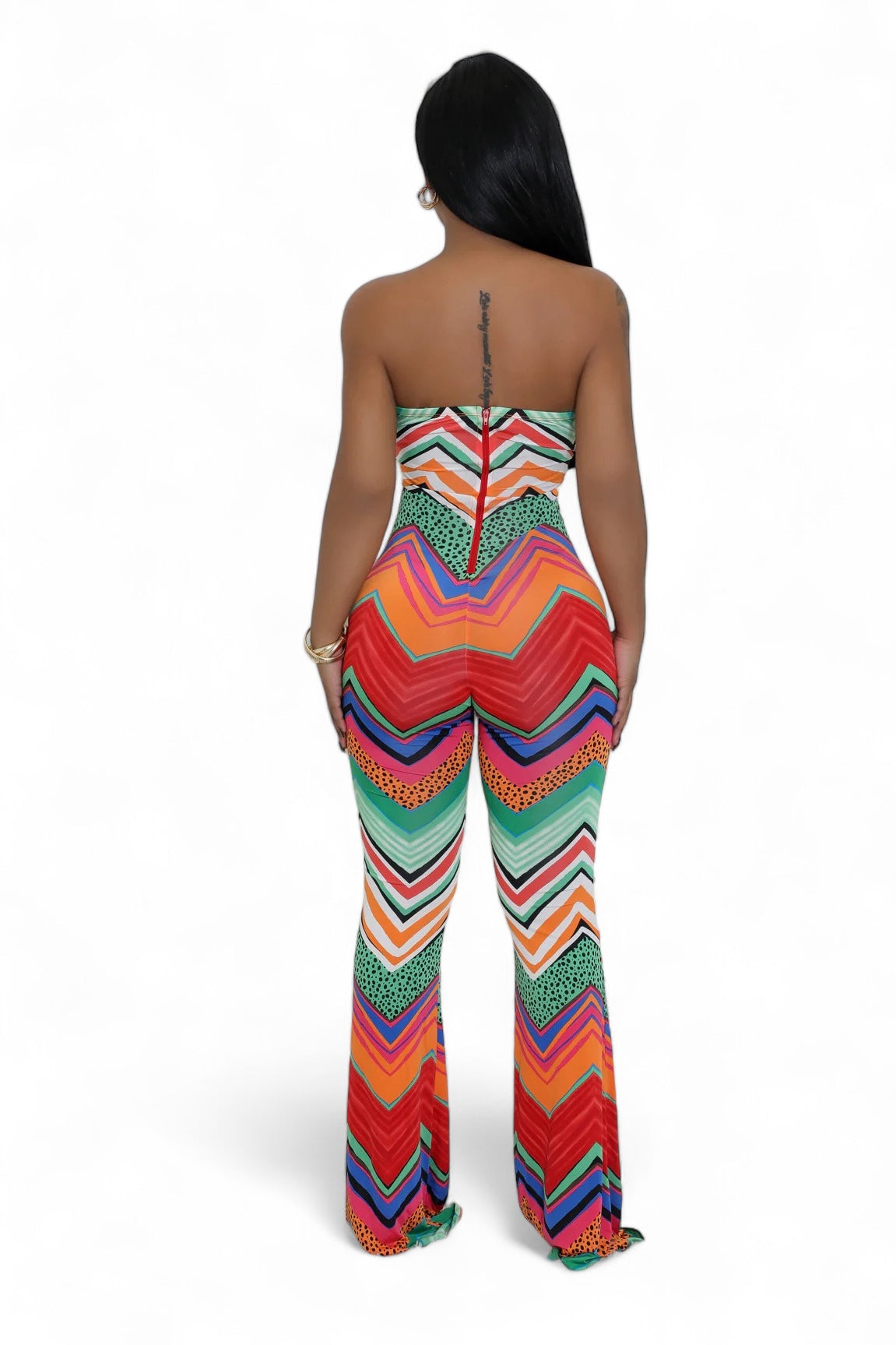 Mono Multicolor con Escote Corazón