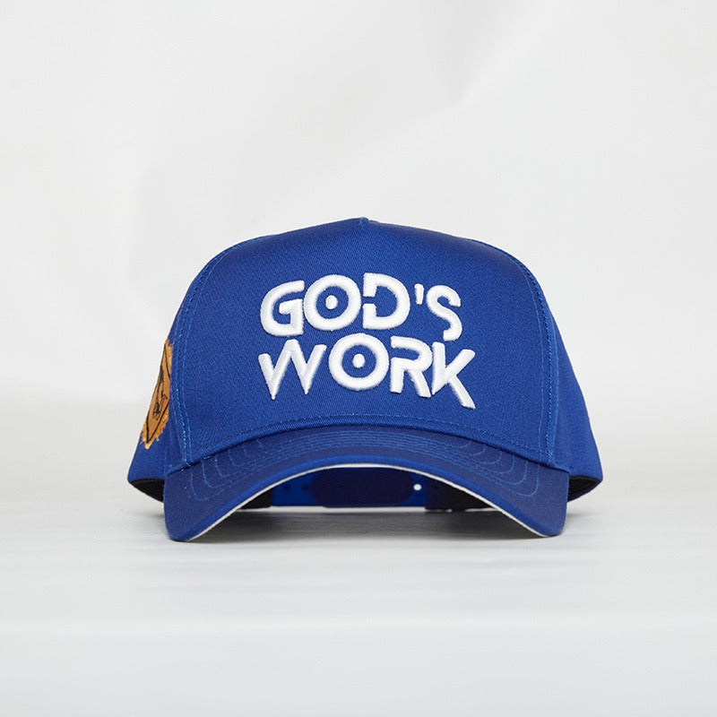 God’s Work- Gorra de cierre a presión Serie Signature Cobalt
