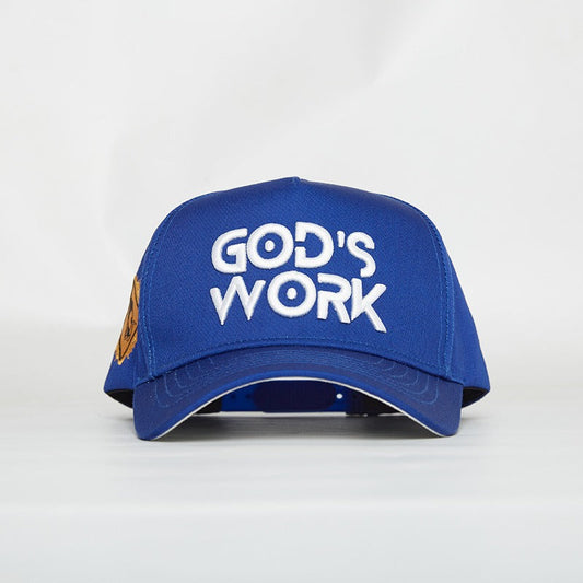 God’s Work- Gorra de cierre a presión Serie Signature Cobalt