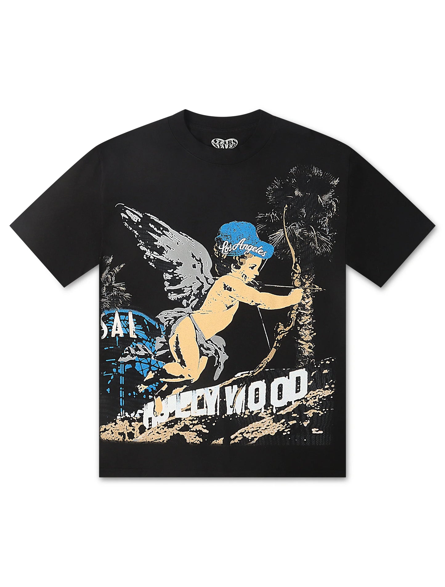 Camiseta negra Stargazing Dodgers Hollywood Blue