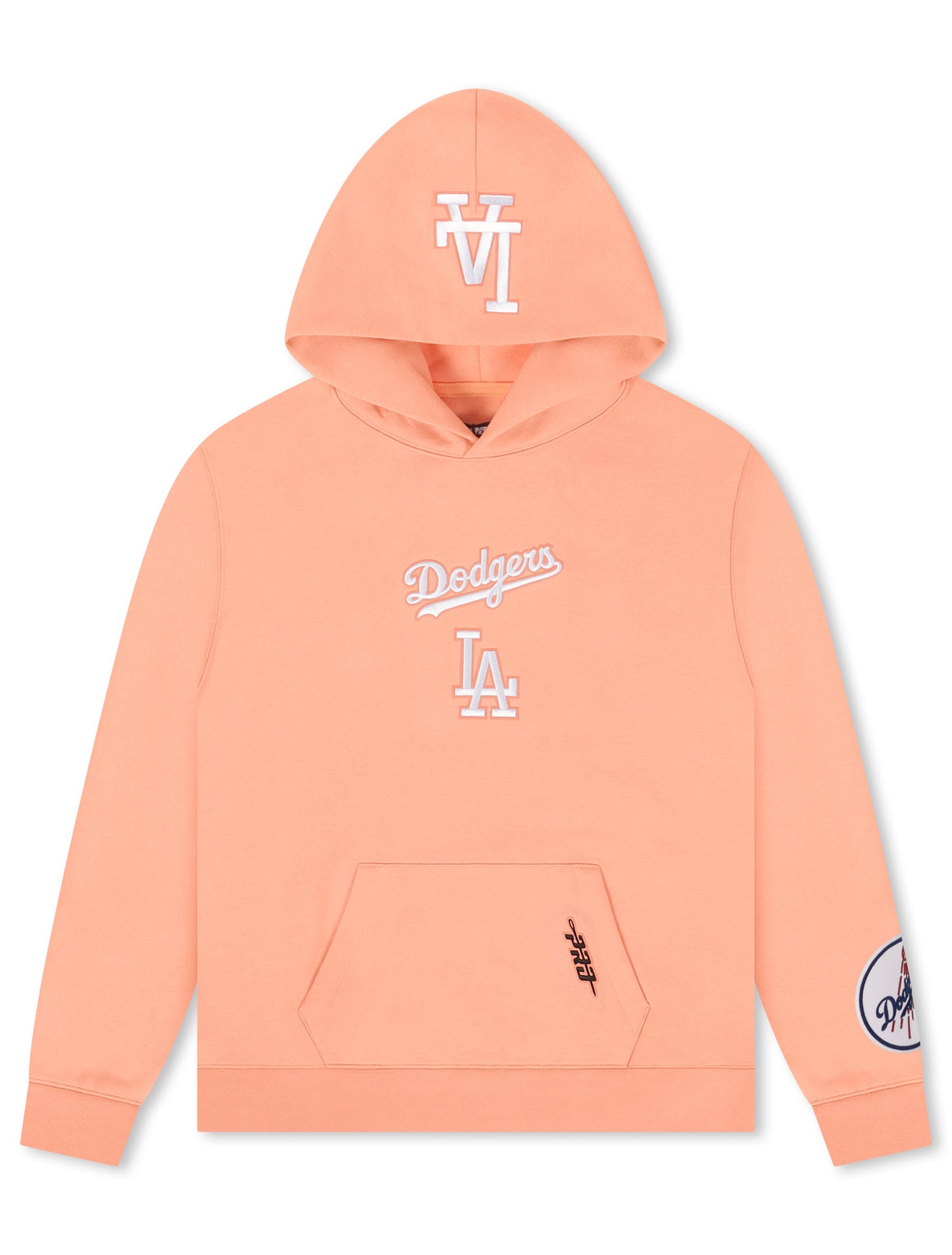 Sudadera con Capucha Pro Standard La Dodgers Wingspan con Hombros Caídos - Guayaba