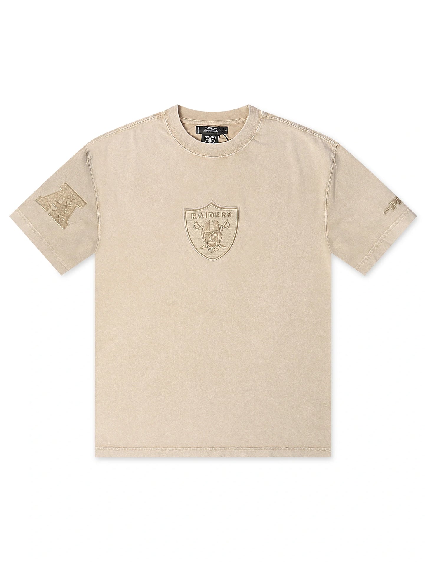 Camiseta con logo de los Raiders Pro Standard - Beige vintage