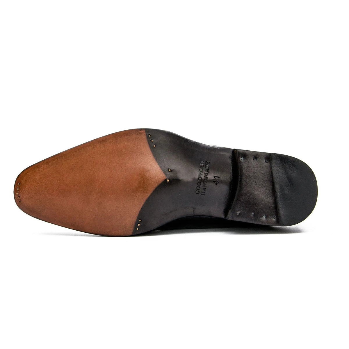 Black Plain-Toe Crocodile Leather Derby Shoes