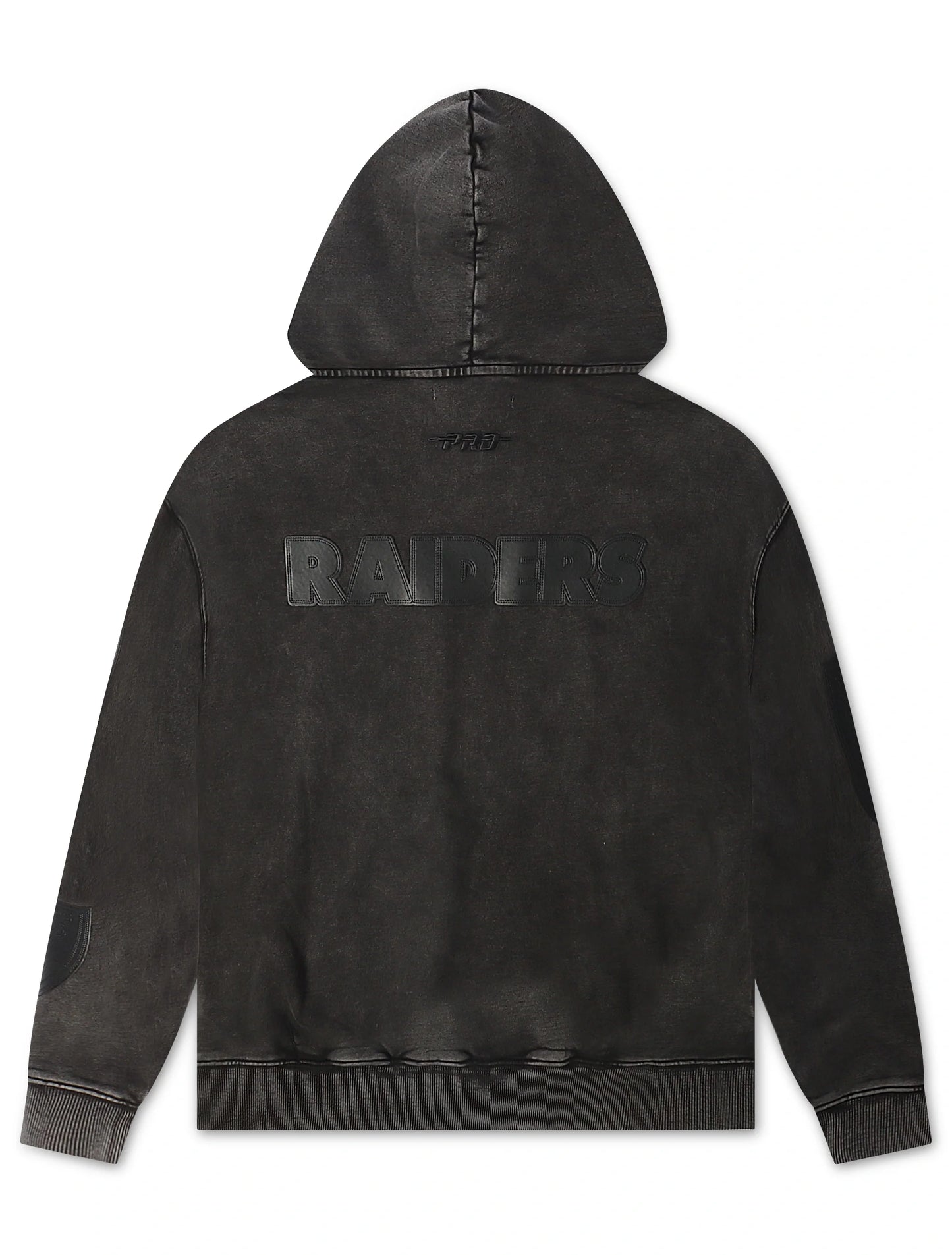 Sudadera con Capucha Pro Standard Raiders con Logotipo Estampado Completo - Negro Lavado