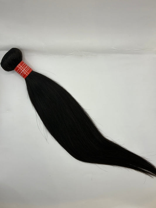 Crown’d Cuties Sleek &amp; Chic – Cabello Brasileño Liso Negro Natural