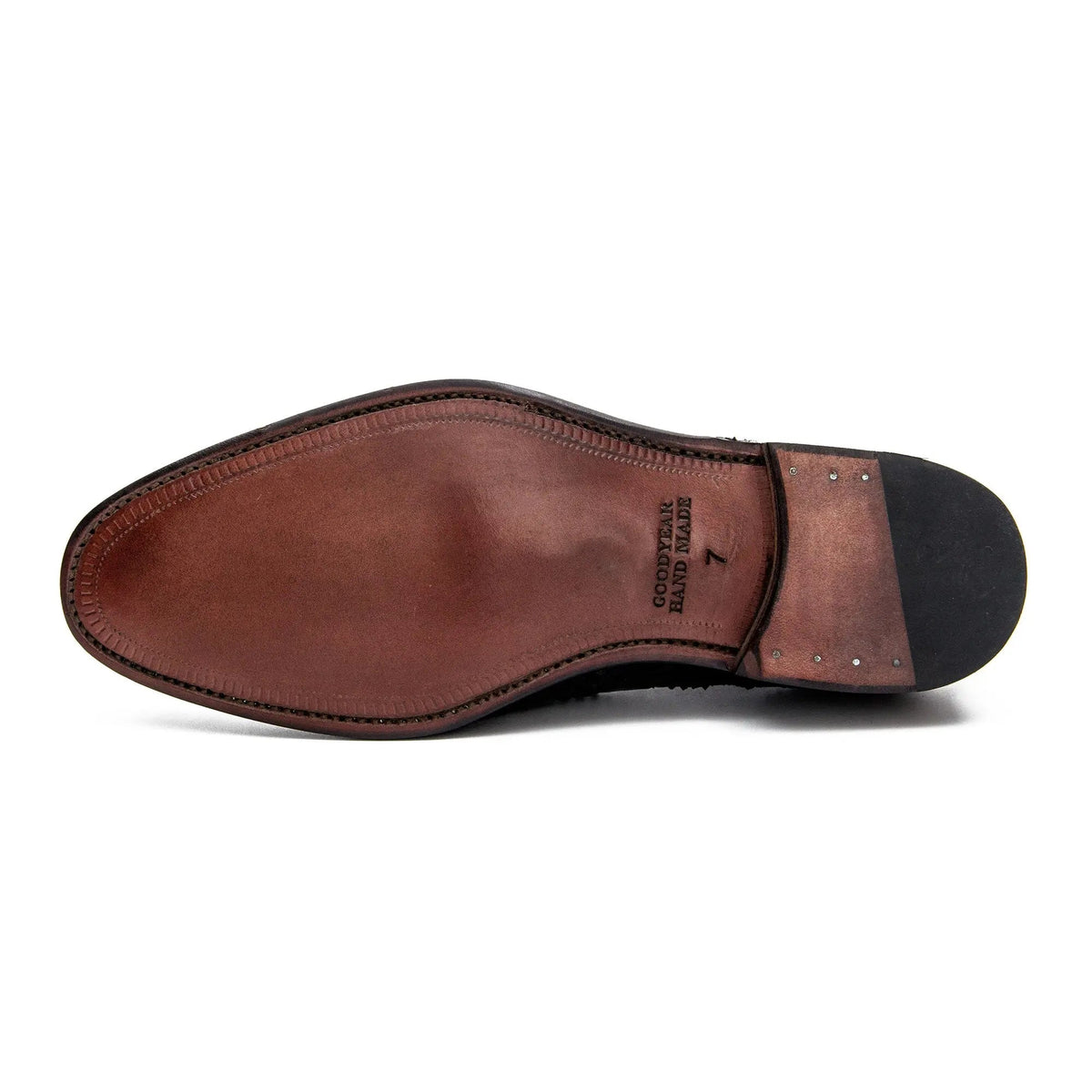 Black Apron-Toe Crocodile Leather Loafers