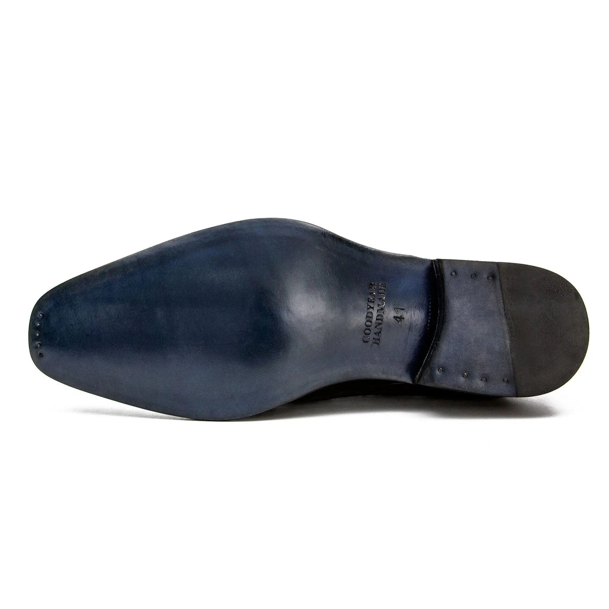 Blue Crocodile Leather Derby Shoes