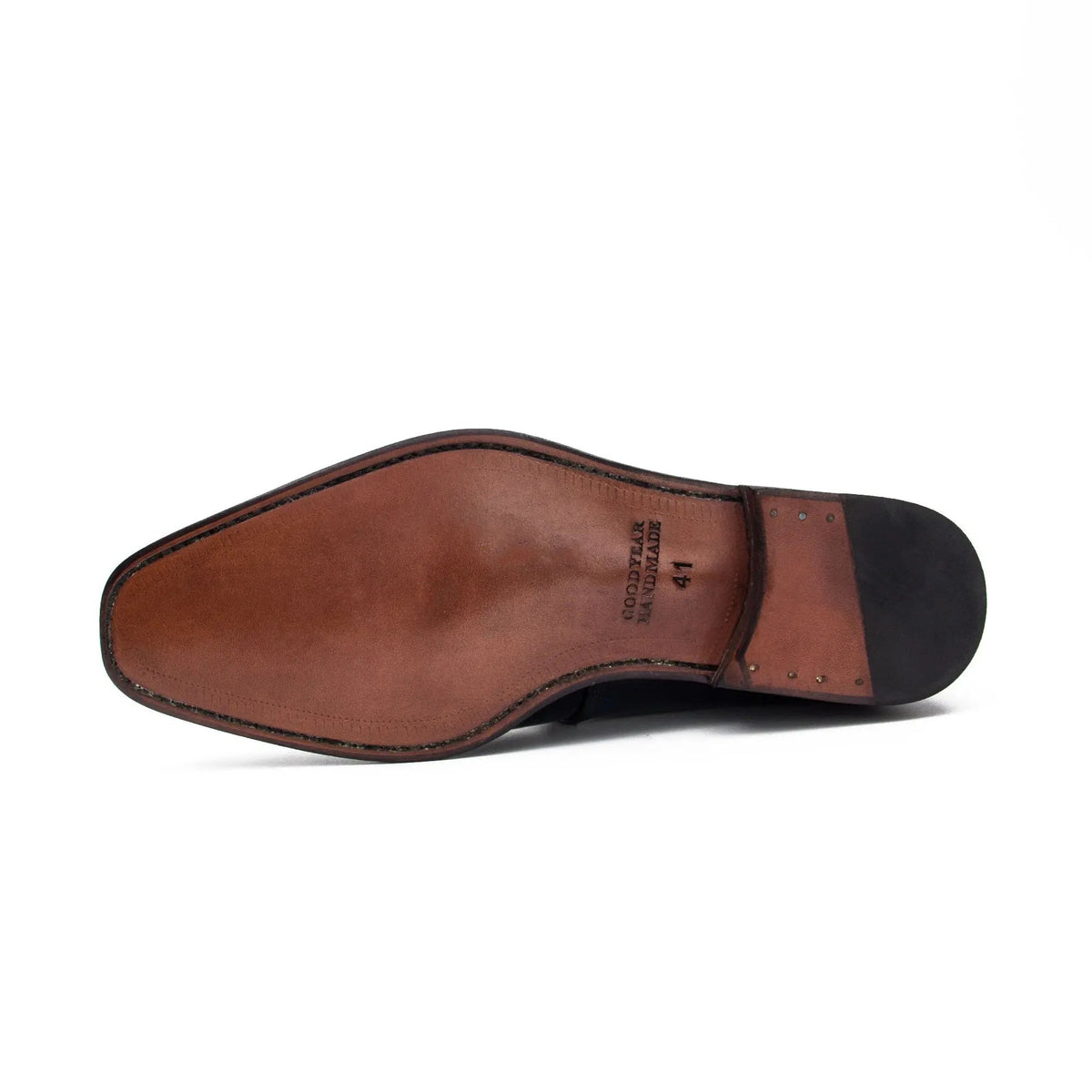 Black Kiltie Cow Leather Monk Shoes