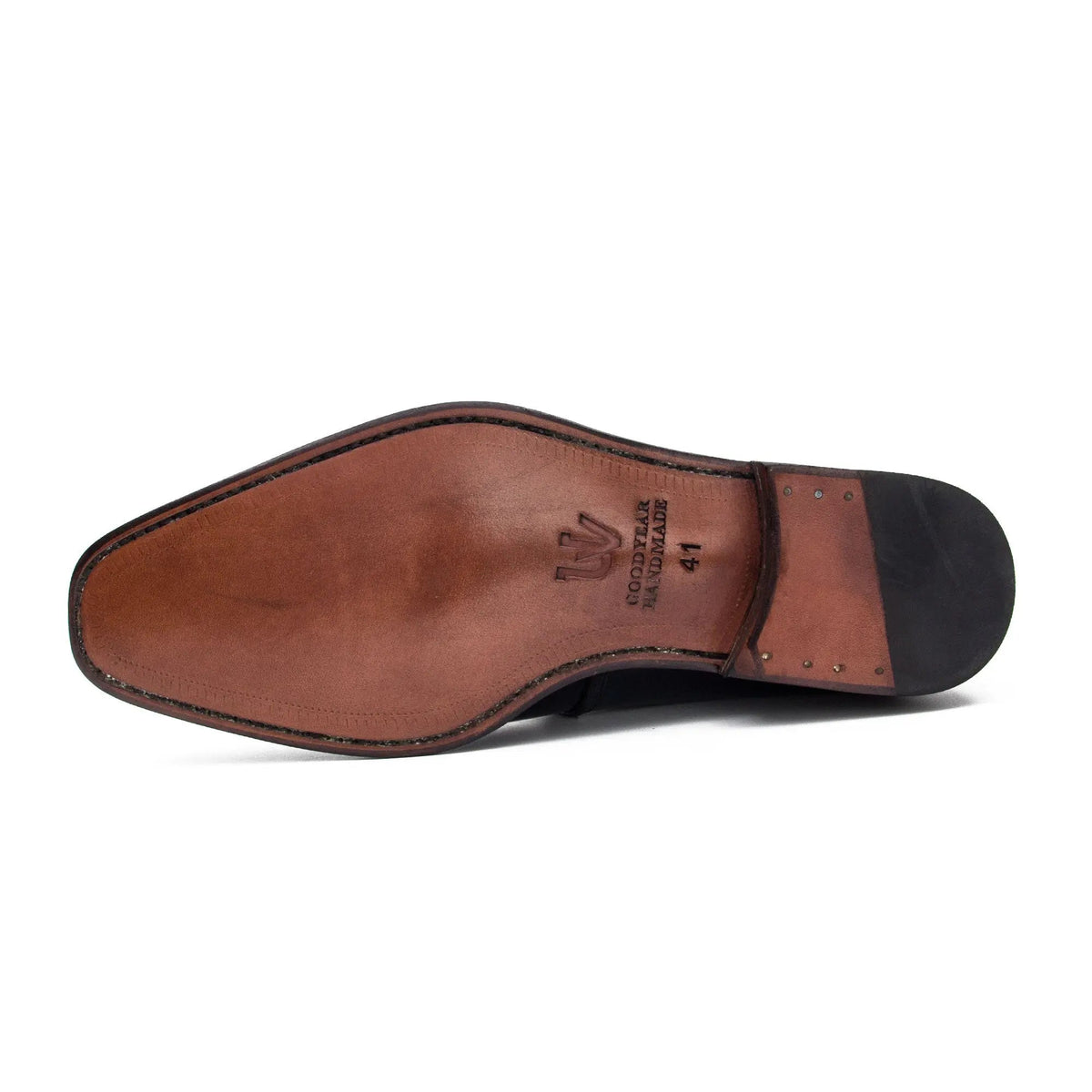 Burgundy Wingtip Cow Leather Oxford Shoes