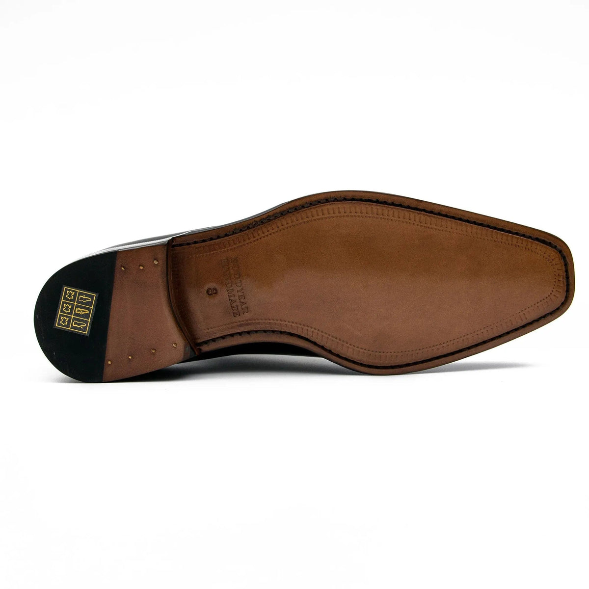 Burgundy Apron-Toe Cow Leather Derby Shoes