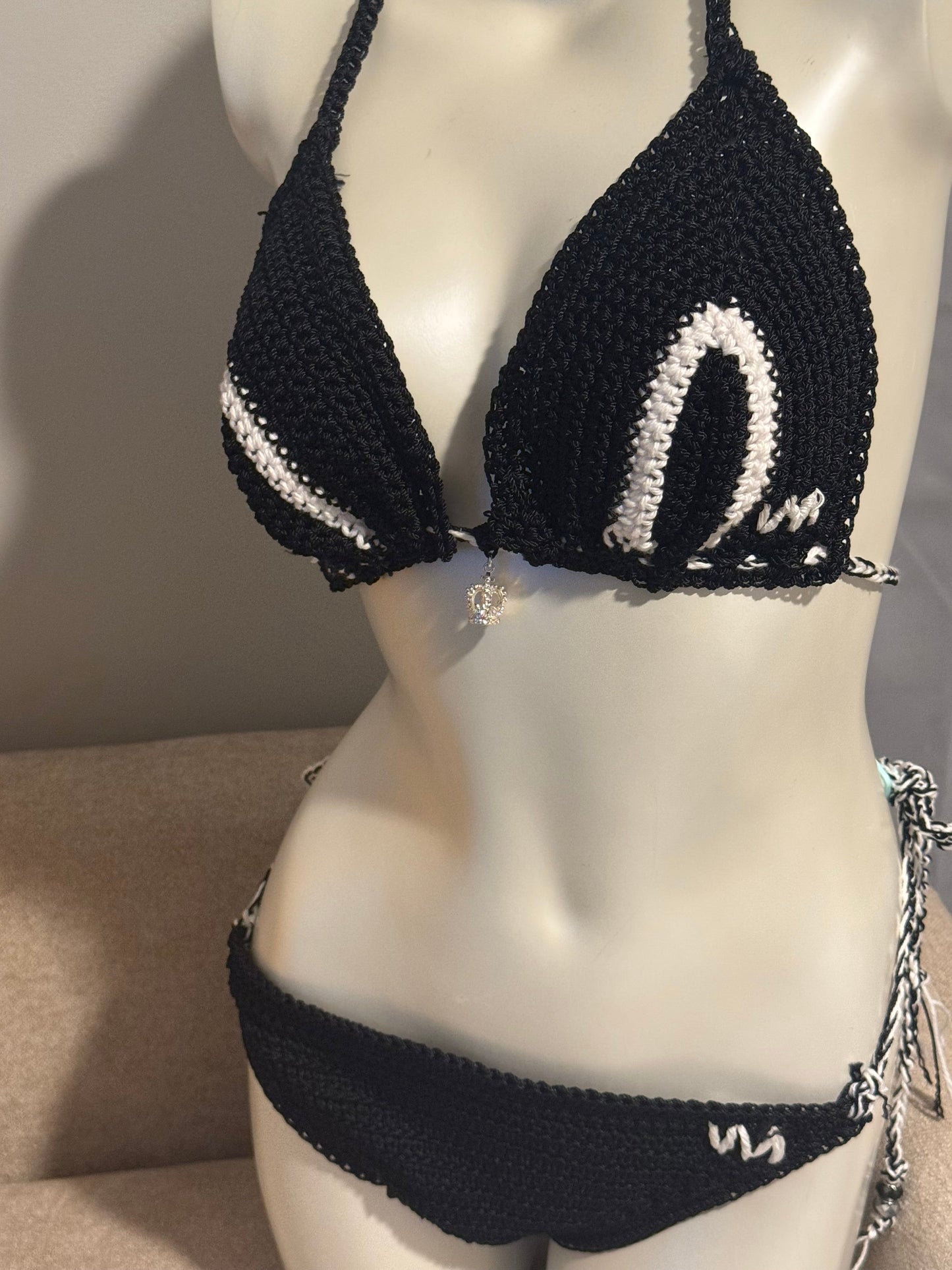 "MIDNIGHT MONARCH" CROTCHET BIKINI - WM QUEEN COLLECTION