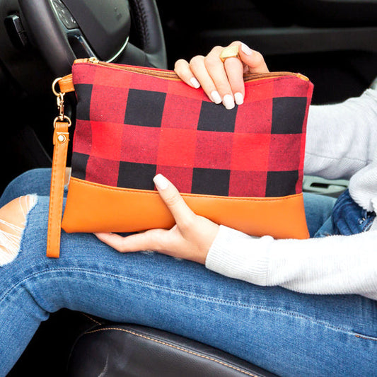 Buffalo Plaid Clutch