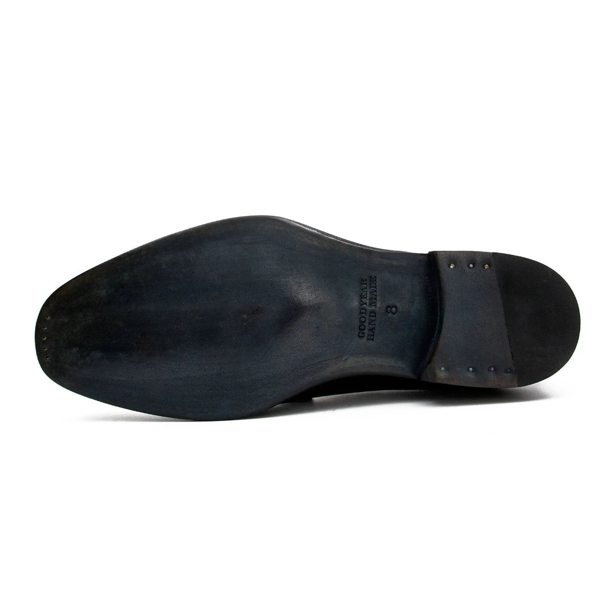Black Wingtip Cow Leather Derby Shoes