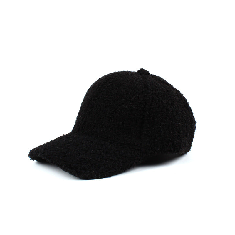 Gorra de béisbol de lana sherpa tipo novio