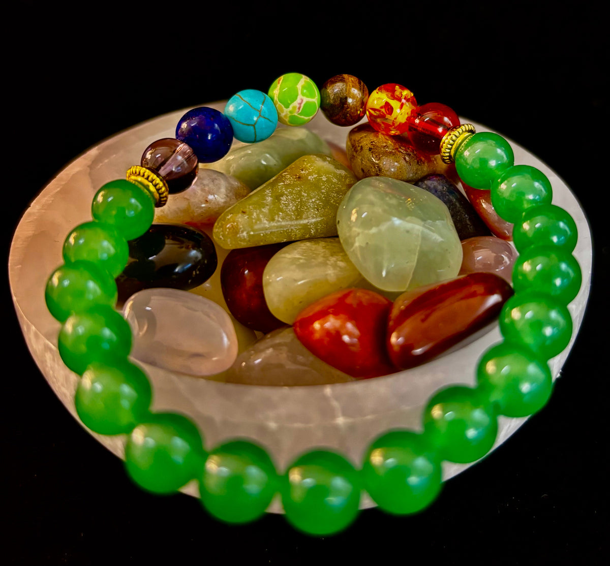 Reiki-infused Chakra & Green Aventurine Healing Bracelet