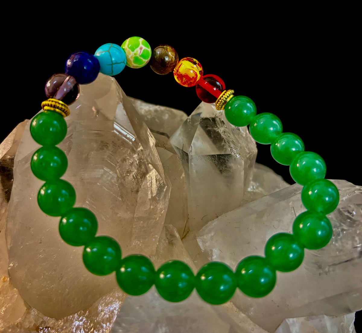 Reiki-infused Chakra & Green Aventurine Healing Bracelet