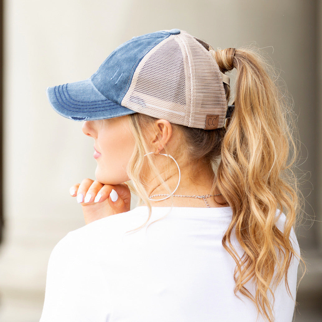Gorras de cola de caballo cruzadas CC