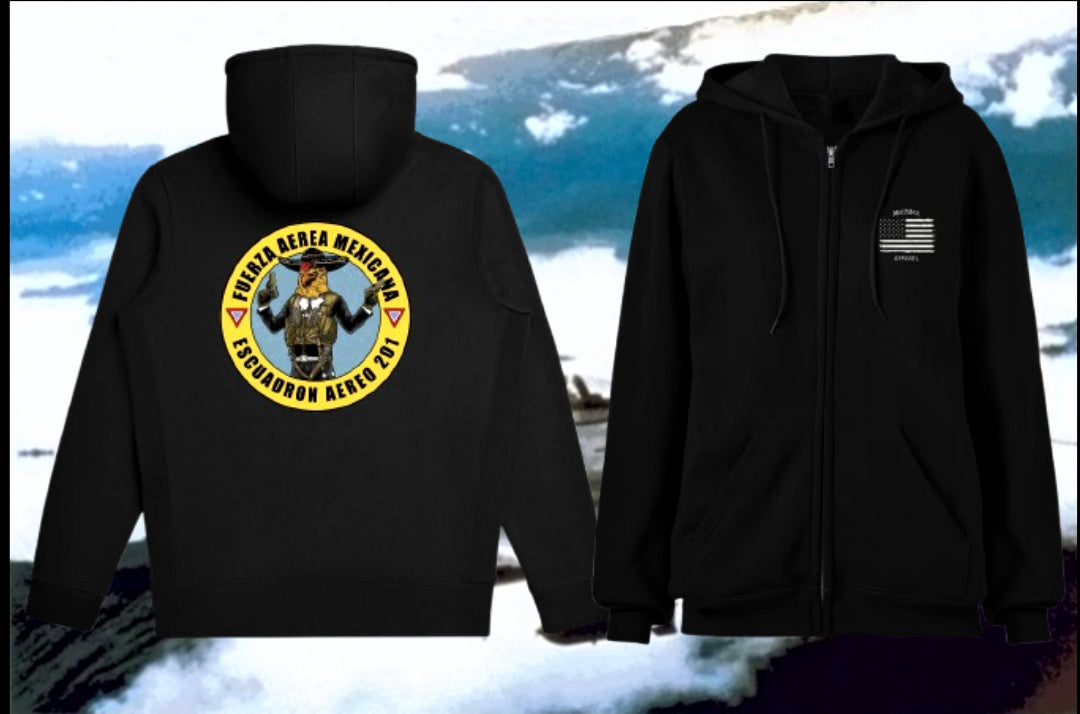Sudadera prémium/sudadera con cremallera El Escuadrón 201 de La Línea MEXUSMAR