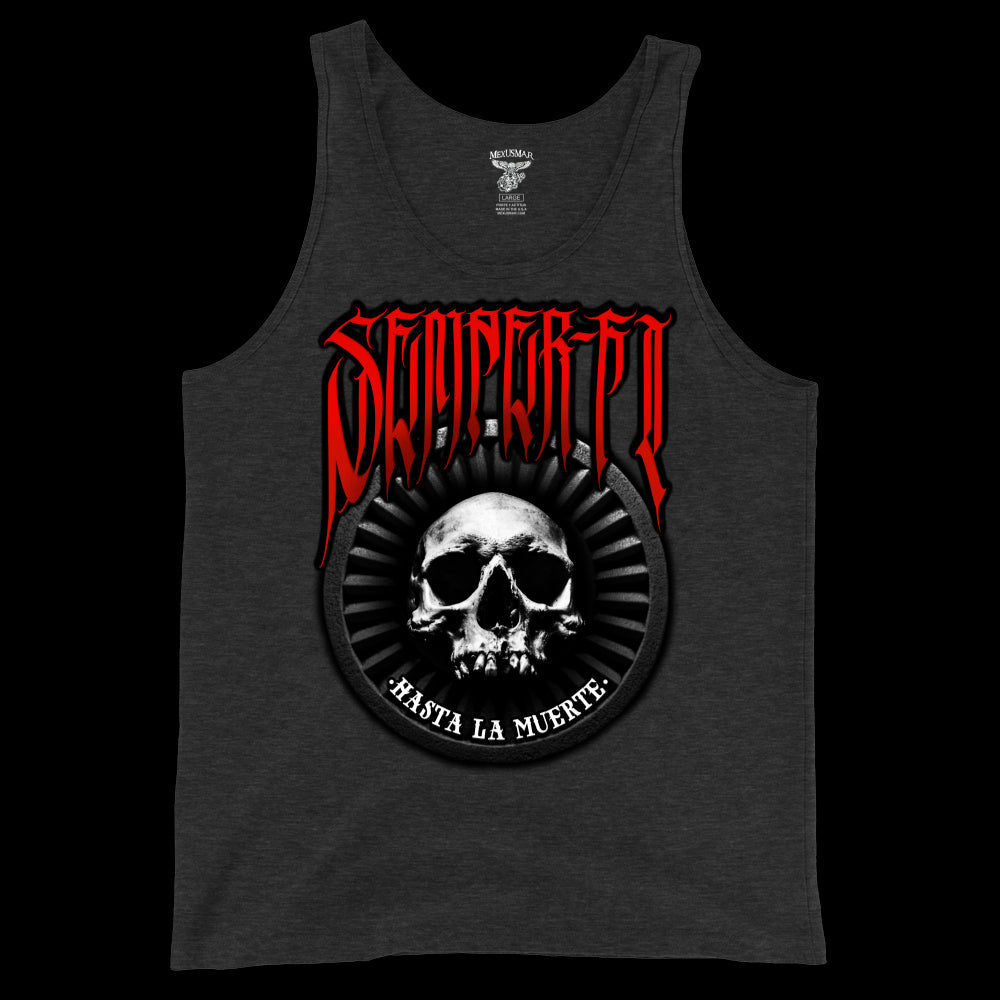 Semper Fi Hasta La Muerte 2.0 Tank Top de La Linea MEXUSMAR