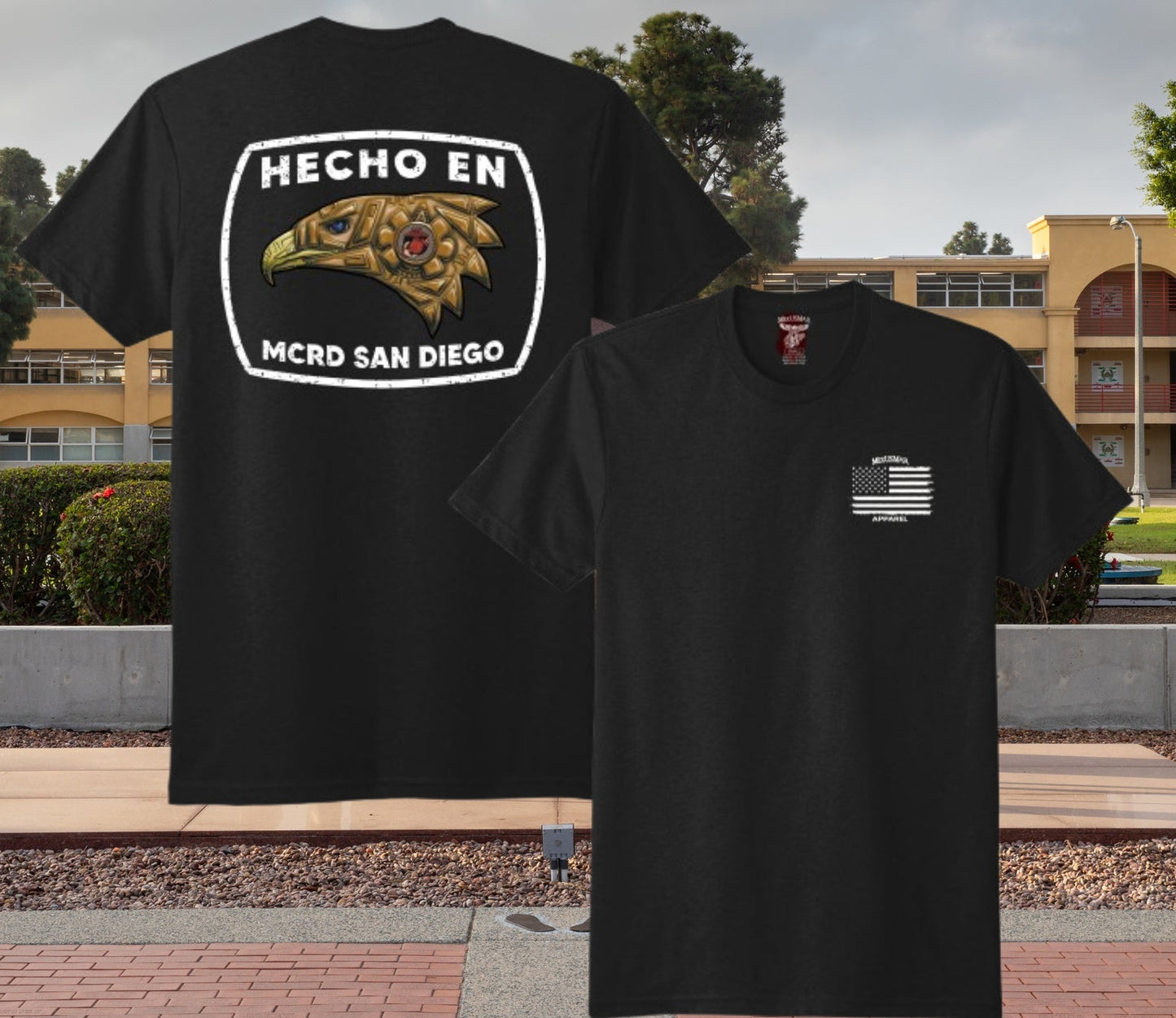 Camiseta Hecho en MCRD San Diego/Parris Island de MEXUSMAR Apparel