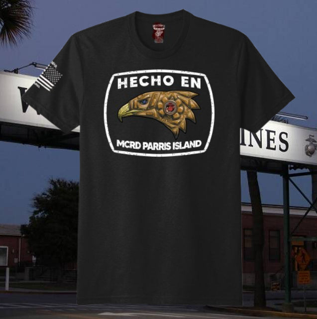 Camiseta Hecho en MCRD San Diego/Parris Island de MEXUSMAR Apparel
