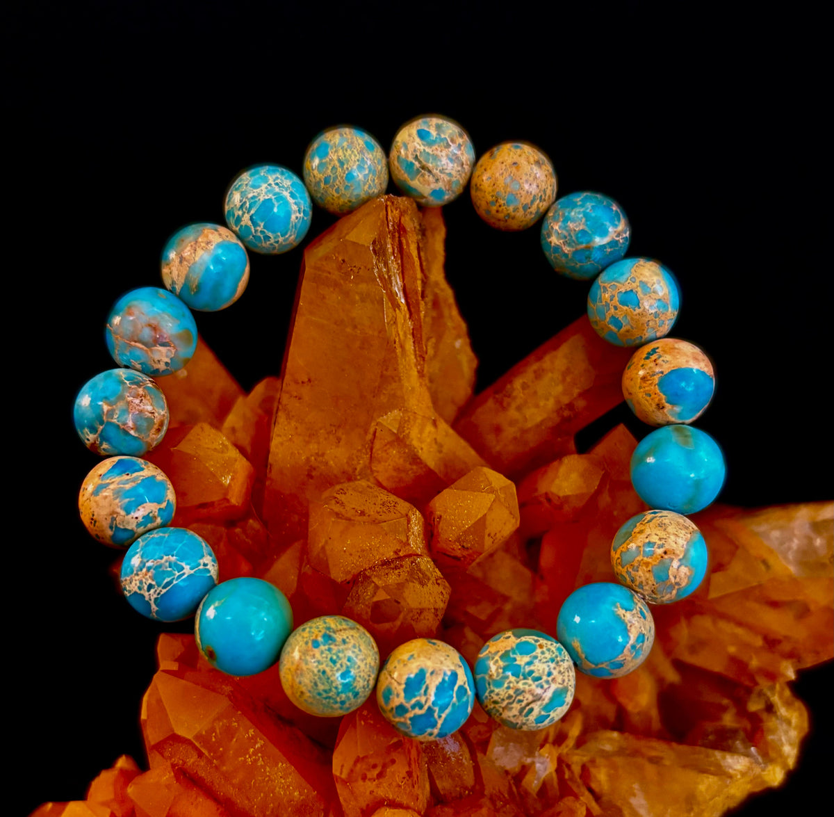 Pulsera de Jaspe Imperial – Cuentas de 8mm | Fuerza, Equilibrio y Paz Interior