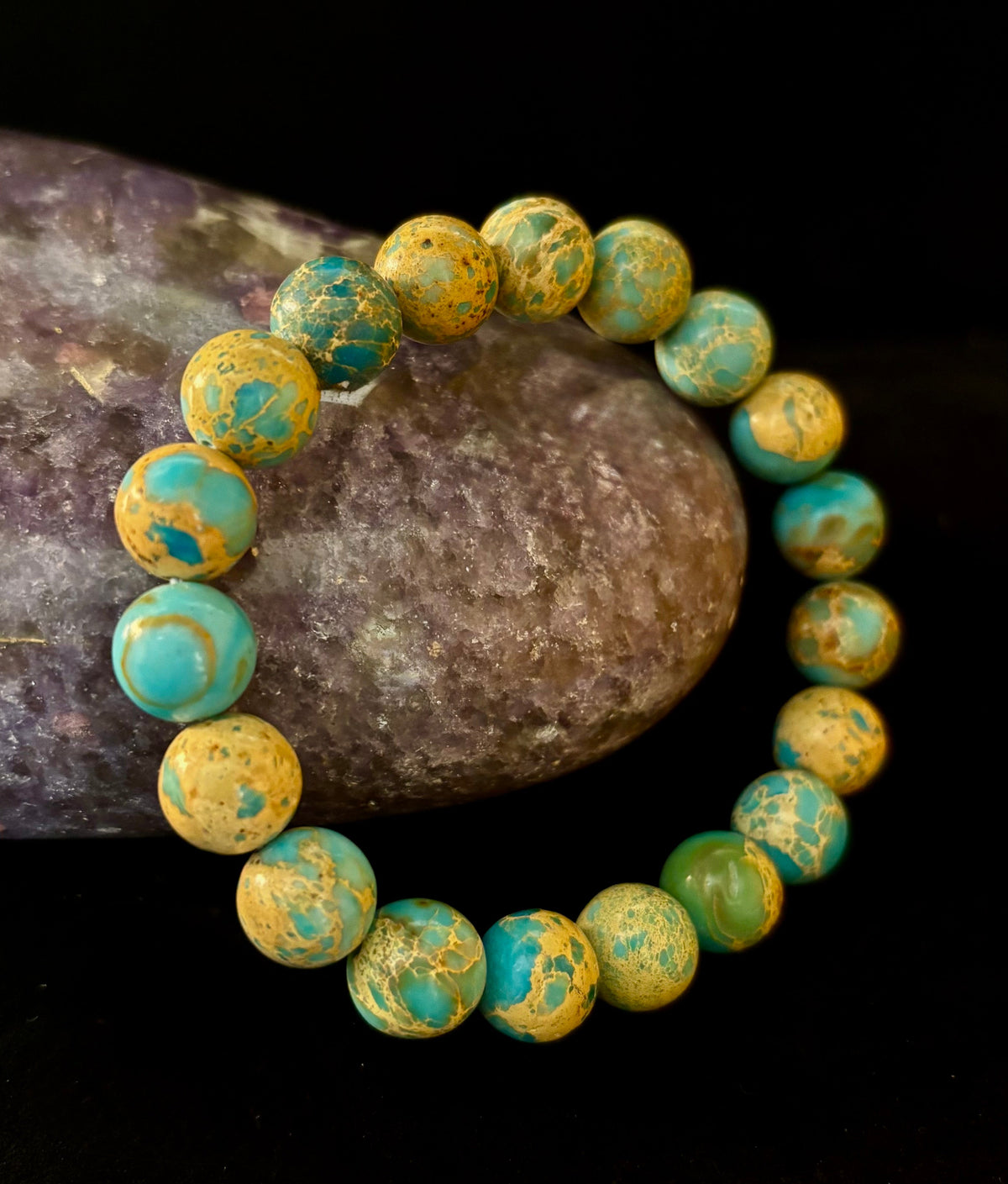 Pulsera de Jaspe Imperial – Cuentas de 8mm | Fuerza, Equilibrio y Paz Interior
