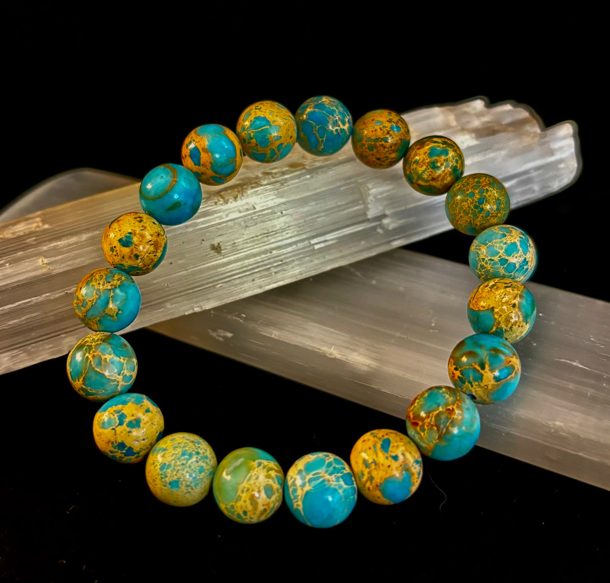Pulsera de Jaspe Imperial – Cuentas de 8mm | Fuerza, Equilibrio y Paz Interior