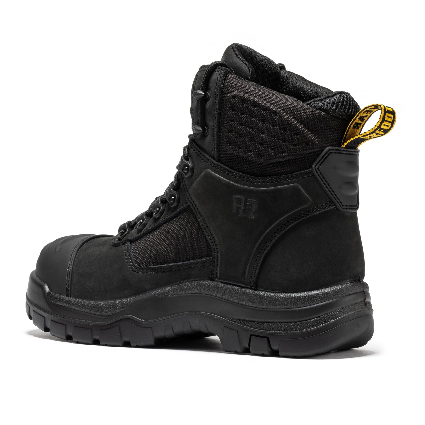 ROCKROOSTER Stowe Botas de trabajo de cuero con puntera de composite de 7 pulgadas negras CP212BK