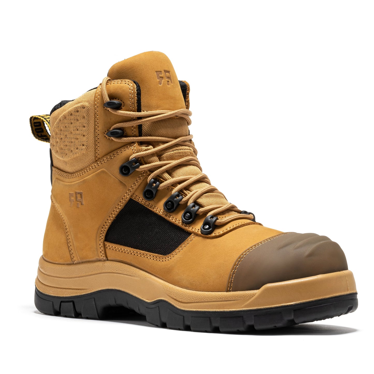 ROCKROOSTER Stowe Botas de trabajo de cuero con puntera de composite de 7 pulgadas negras CP212BK