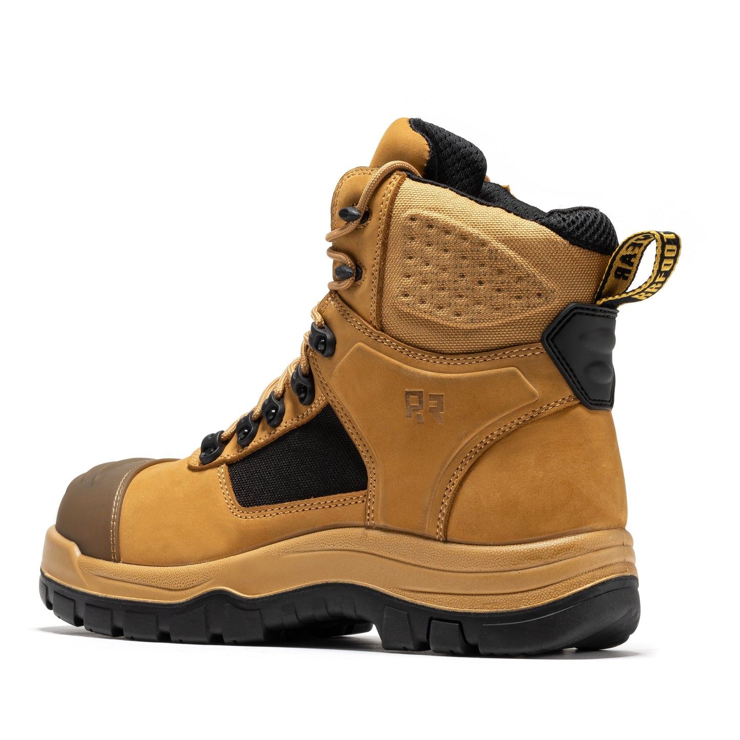 ROCKROOSTER Stowe Botas de trabajo de cuero con puntera de composite de 7 pulgadas negras CP212BK