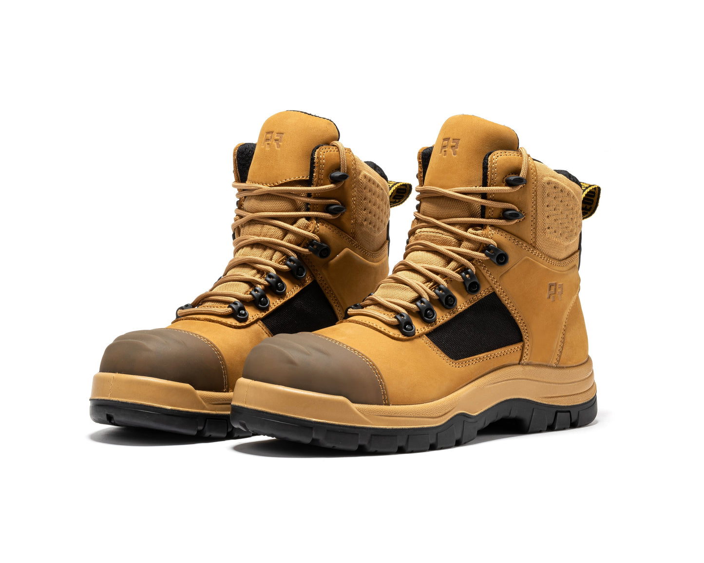 ROCKROOSTER Stowe Botas de trabajo de cuero con puntera de composite de 7 pulgadas negras CP212BK