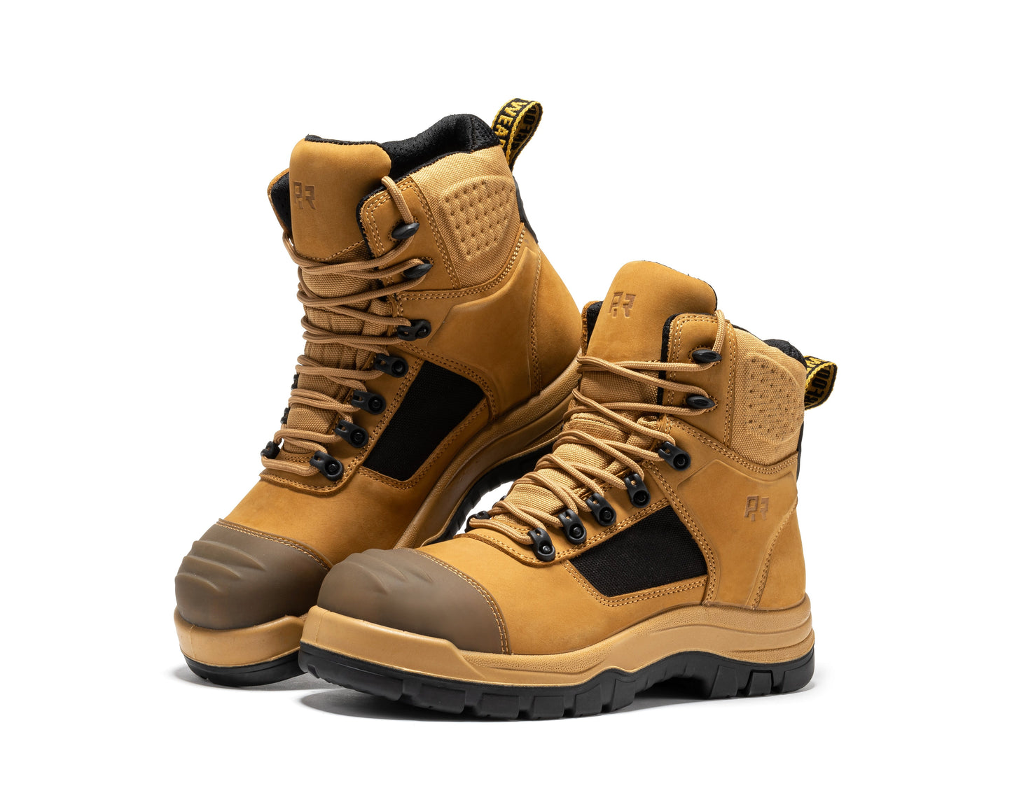 ROCKROOSTER Stowe Botas de trabajo de cuero con puntera de composite de 7 pulgadas negras CP212BK