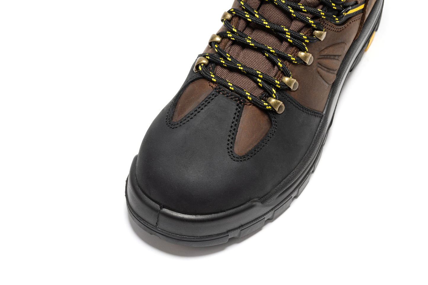 Botas de trabajo de cuero ROCKROOSTER Marfa Brown de 6 pulgadas con puntera de seguridad compuesta y resistentes al agua CP211