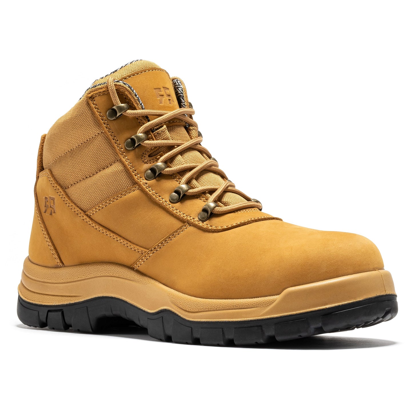 ROCKROOSTER Avalon Negra Botas de Trabajo de Cuero con Cremallera Lateral y Puntera de Composite de 6 Pulgadas CP213BK