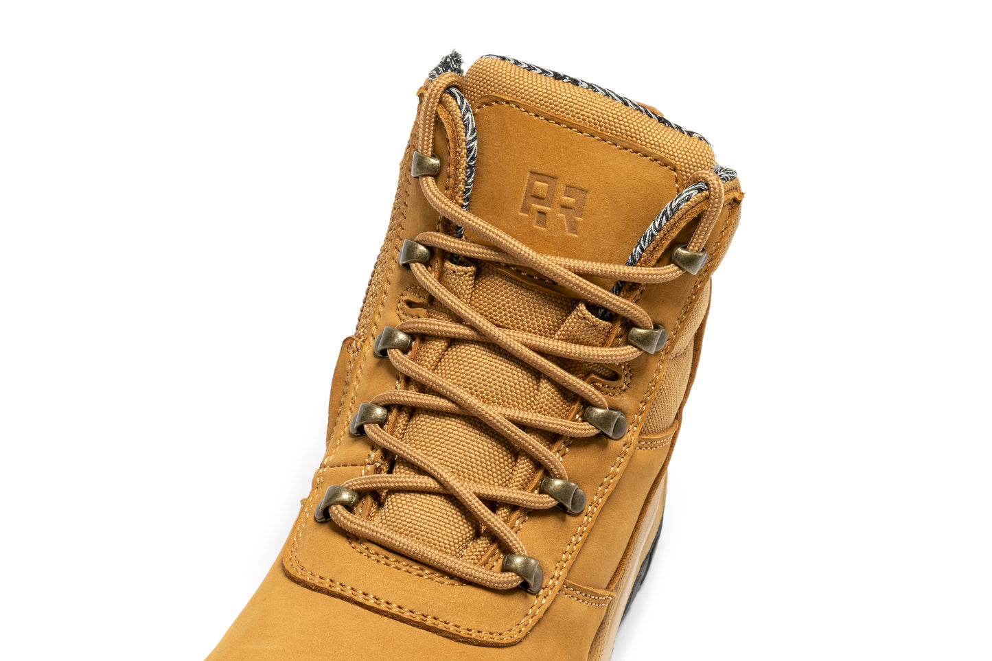ROCKROOSTER Avalon Negra Botas de Trabajo de Cuero con Cremallera Lateral y Puntera de Composite de 6 Pulgadas CP213BK