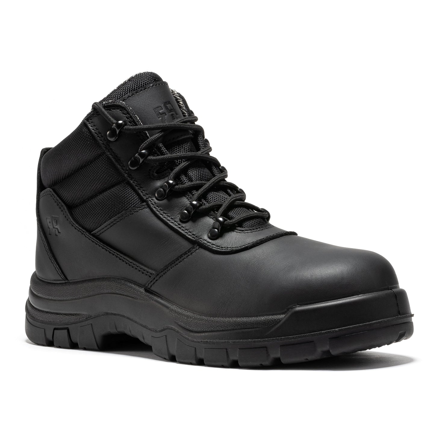 ROCKROOSTER Avalon Negra Botas de Trabajo de Cuero con Cremallera Lateral y Puntera de Composite de 6 Pulgadas CP213BK