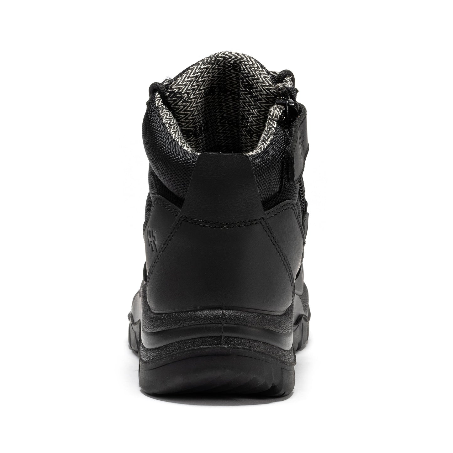 ROCKROOSTER Avalon Negra Botas de Trabajo de Cuero con Cremallera Lateral y Puntera de Composite de 6 Pulgadas CP213BK