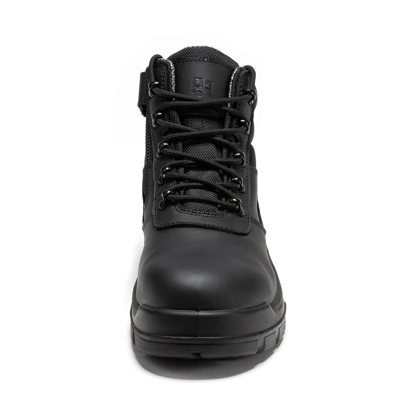 ROCKROOSTER Avalon Negra Botas de Trabajo de Cuero con Cremallera Lateral y Puntera de Composite de 6 Pulgadas CP213BK