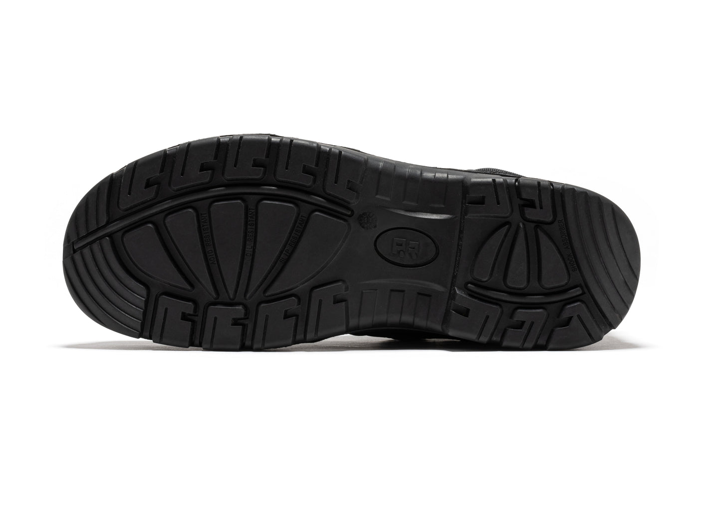 ROCKROOSTER Avalon Negra Botas de Trabajo de Cuero con Cremallera Lateral y Puntera de Composite de 6 Pulgadas CP213BK