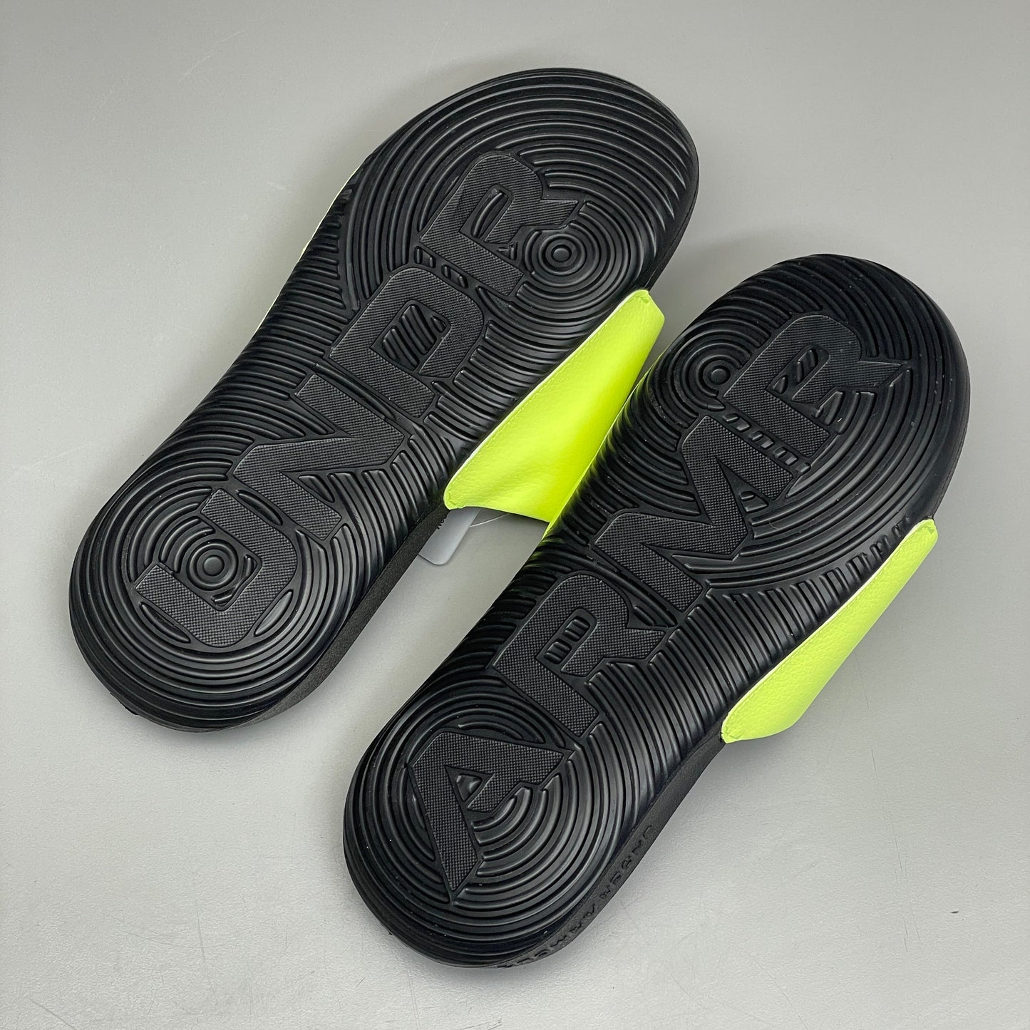 UNDER ARMOUR UA B ANSA FIX Slides Youth Sz 1Y Black/Neon Green 3023789-003 (New)