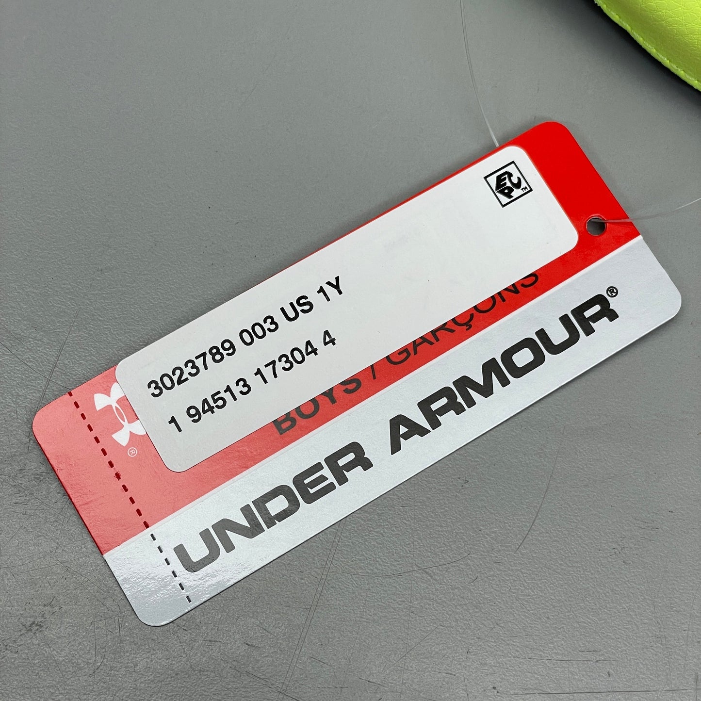 UNDER ARMOUR UA B ANSA FIX Slides Youth Sz 1Y Black/Neon Green 3023789-003 (New)