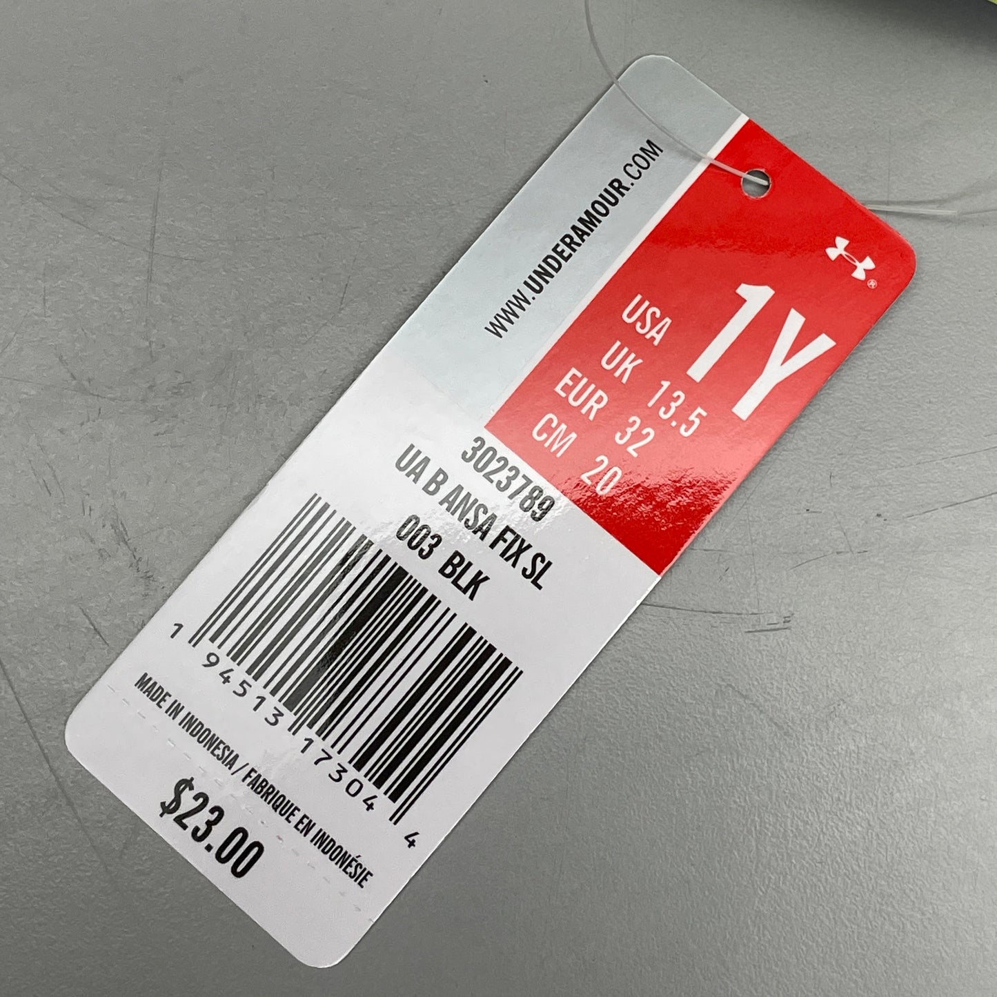 UNDER ARMOUR UA B ANSA FIX Slides Youth Sz 1Y Black/Neon Green 3023789-003 (New)