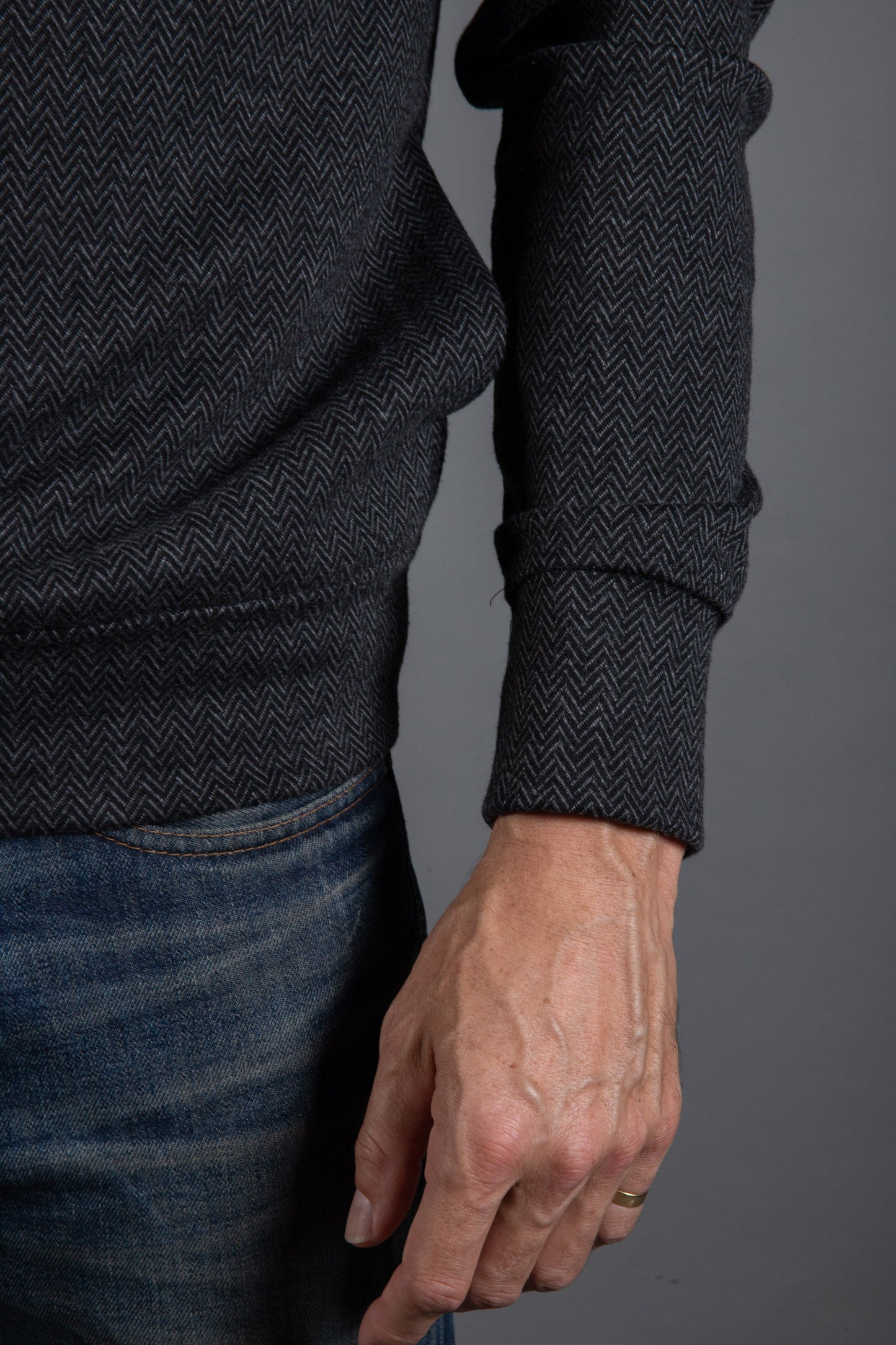 Sudadera con capucha Spencer Herringbone Kangaroo