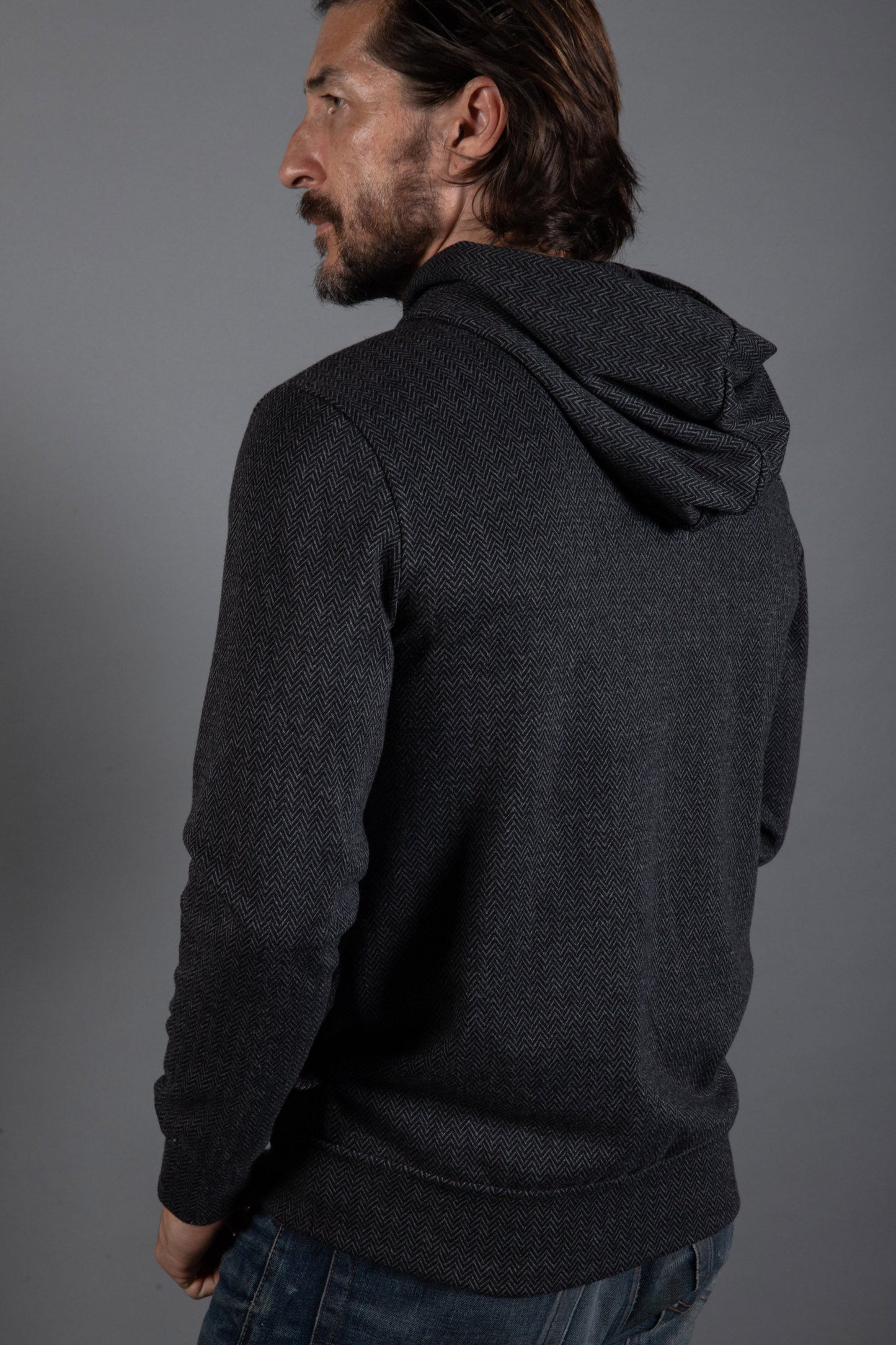 Sudadera con capucha Spencer Herringbone Kangaroo