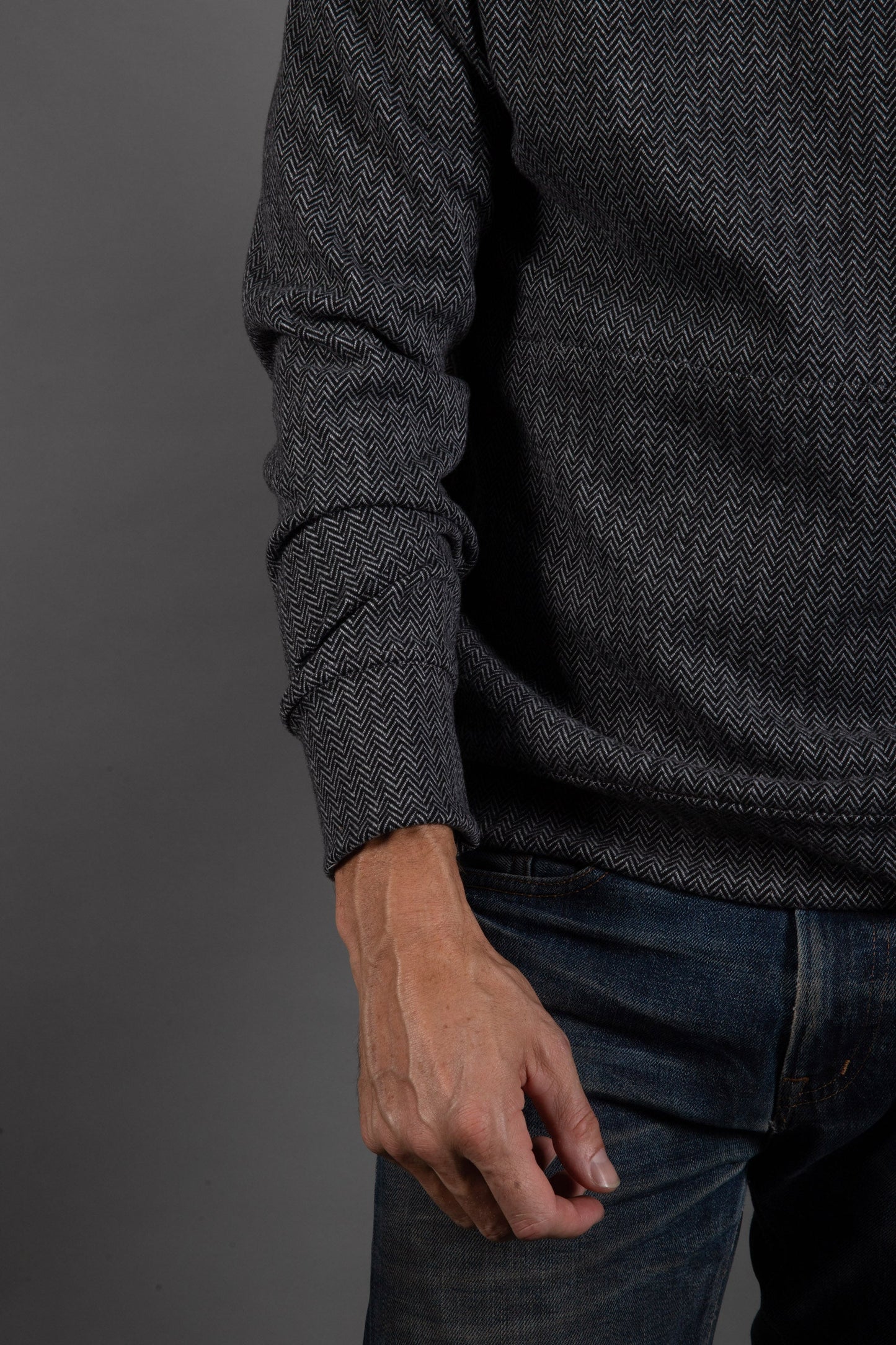 Sudadera con capucha Spencer Herringbone Kangaroo