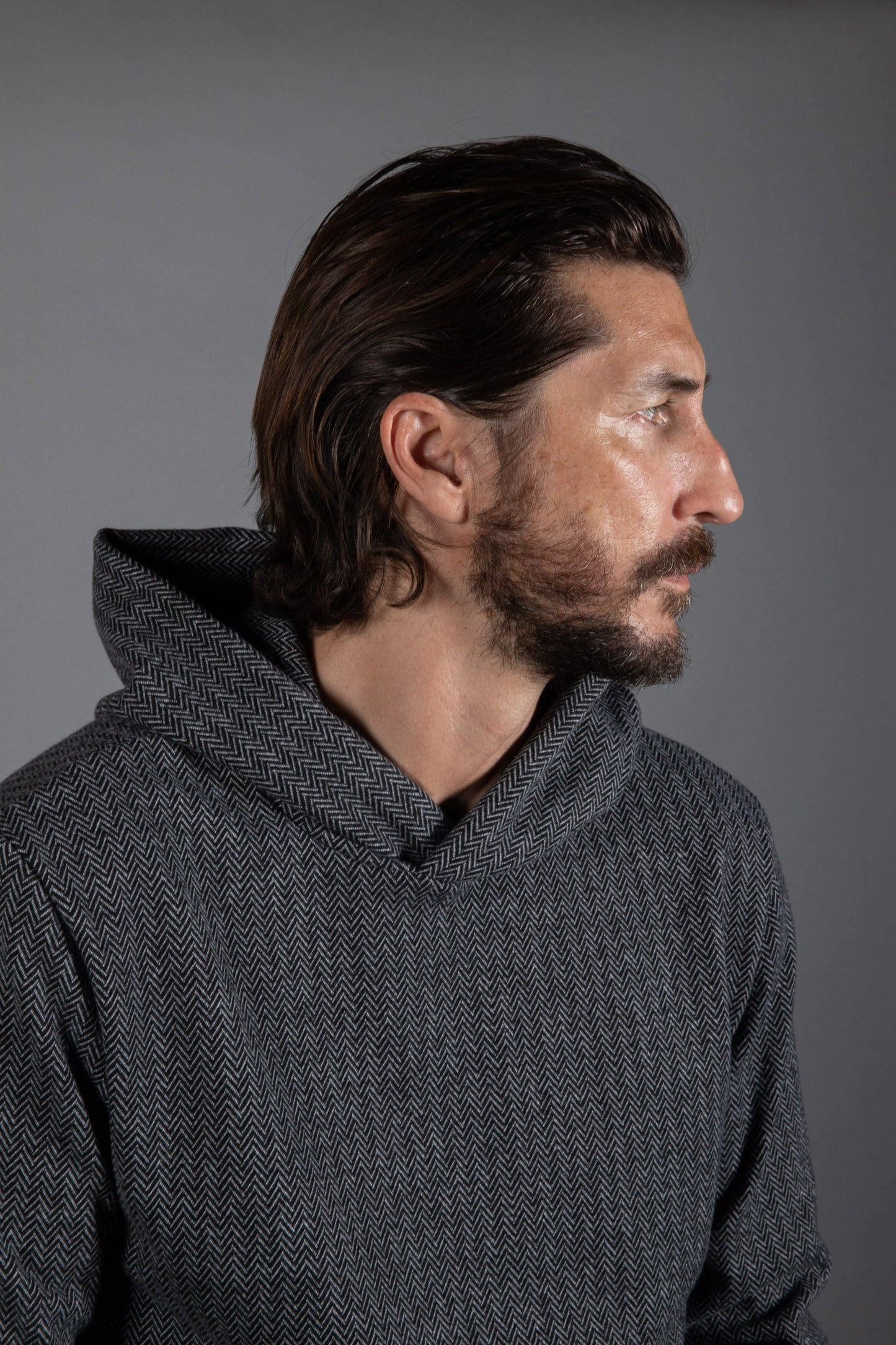 Sudadera con capucha Spencer Herringbone Kangaroo