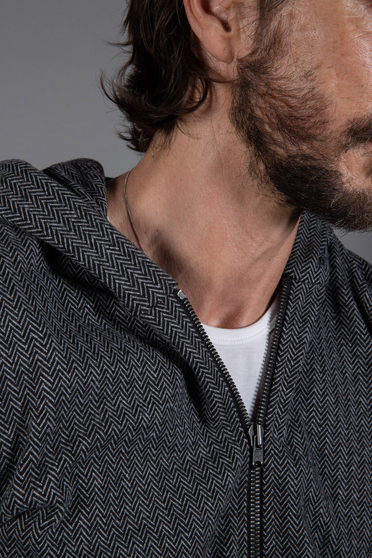 Sudadera Westin Herringbone con cremallera frontal