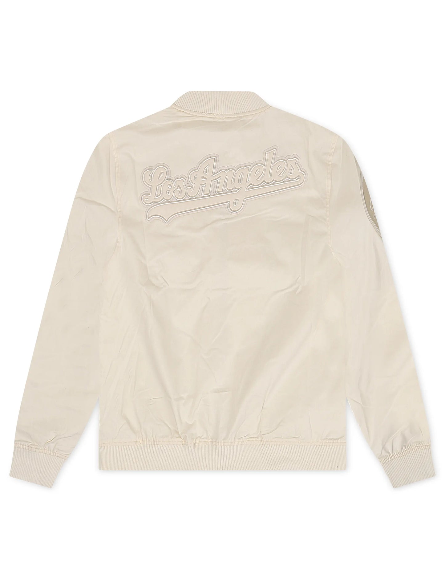 Chaqueta Pro Standard Los Angeles Dodgers de sarga neutra - Eggshell